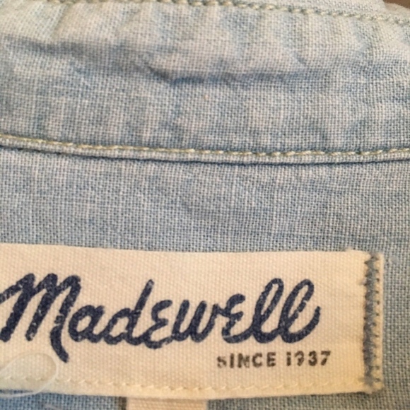 SOLD Madewell Chambray Courier Shirt. XS - Picture 6 of 7