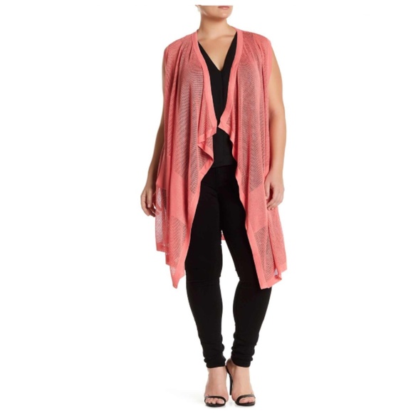 Plus Size 1X 2X Cardigan Open New Pocket Drape - Picture 1 of 3