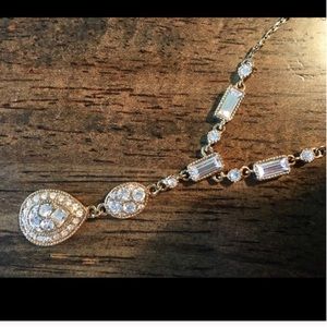 Givenchy Crystal Teardrop Necklace