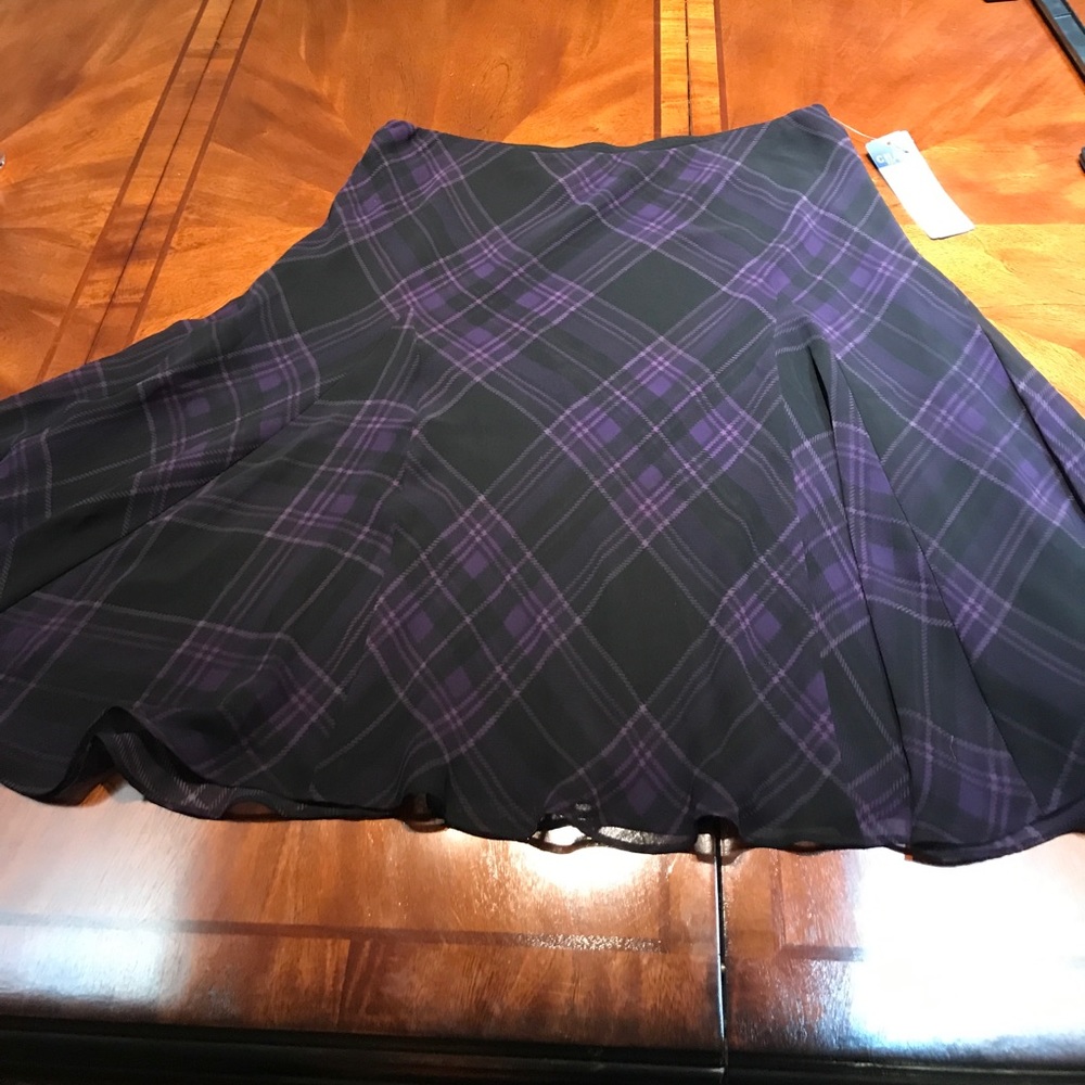 Black and purple swing skirt