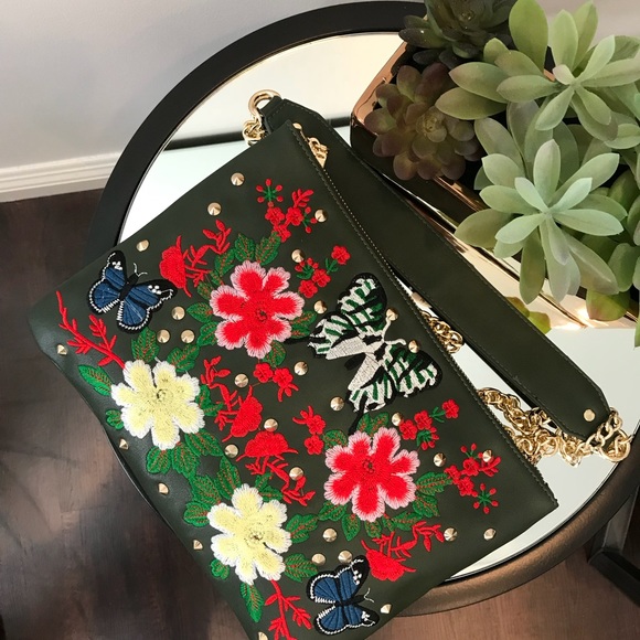 HP Green Embroidered Cross Bag - Picture 2 of 5