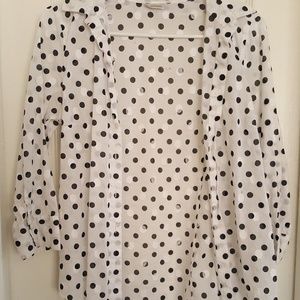 Crop sleeve button down