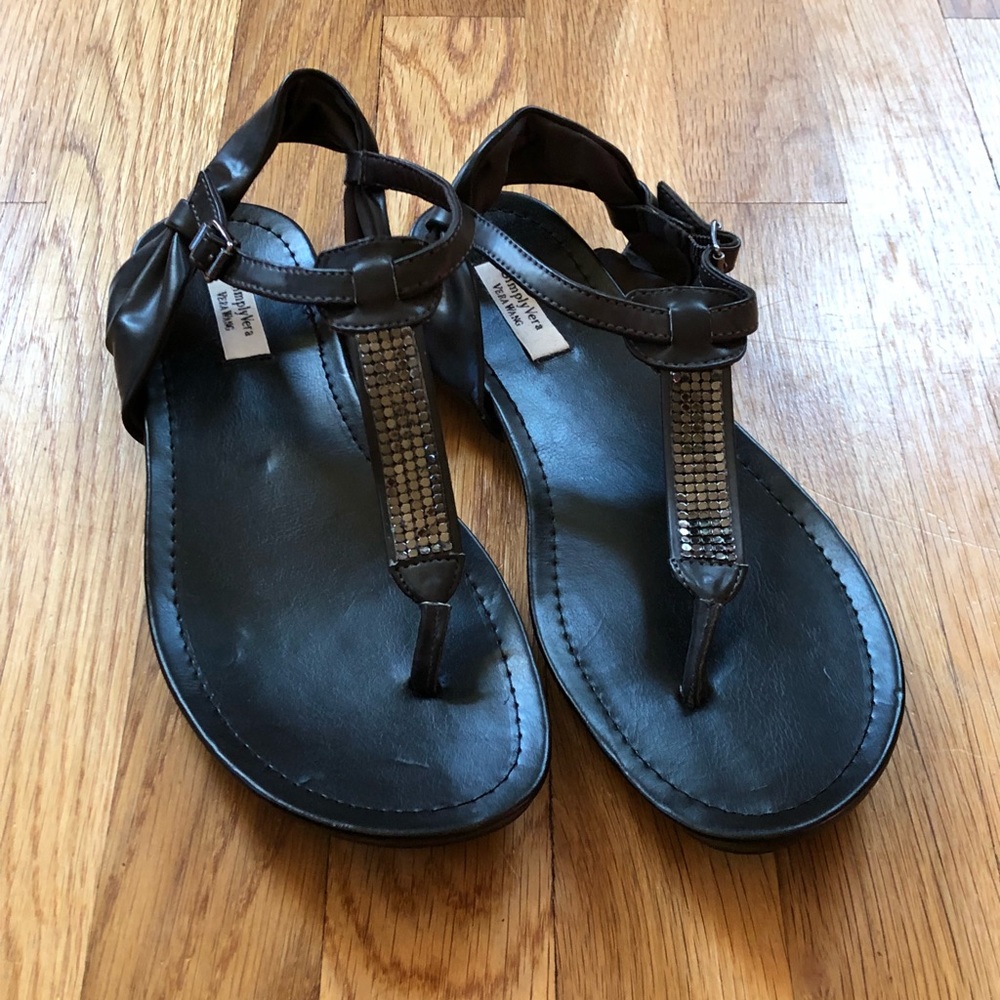 Vera Wang black sandals. Barely worn.