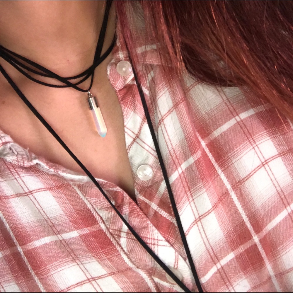 Rue 21 Black Choker with Pendant