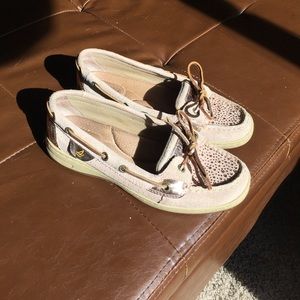 Light Pink Sparkle Sperry Boat Shoes
