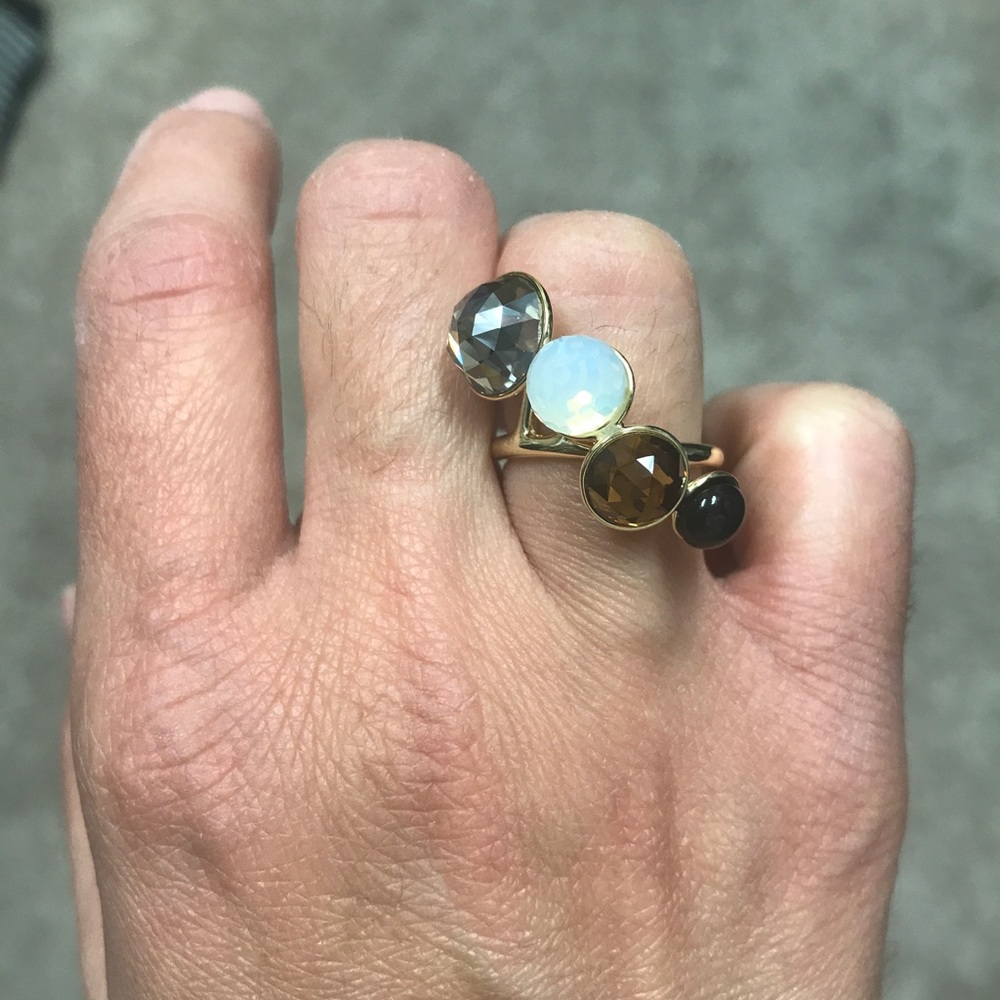 Swarovski ring with 4 different color stones