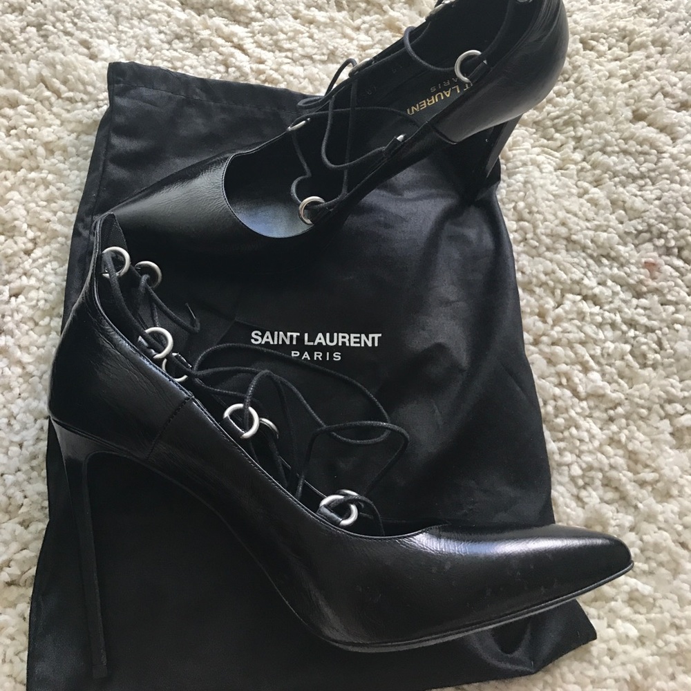 Saint Laurent Lace-Up Pumps