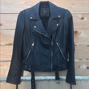 Zara Genuine Leather moto Jacket