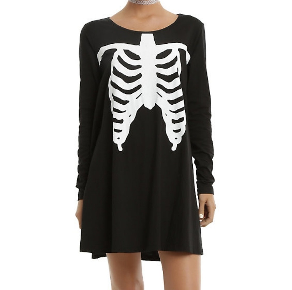Black skeleton tunic