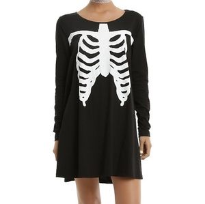 Black skeleton tunic