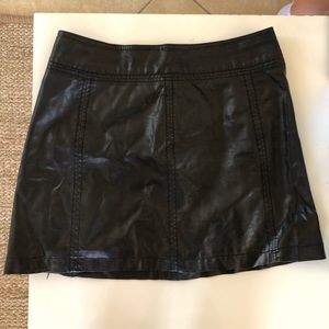 Free People leather skirt