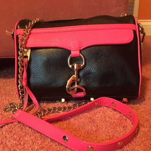 Rebecca Minkoff Handbags - Rebecca Minkoff Black and Pink Crossbody