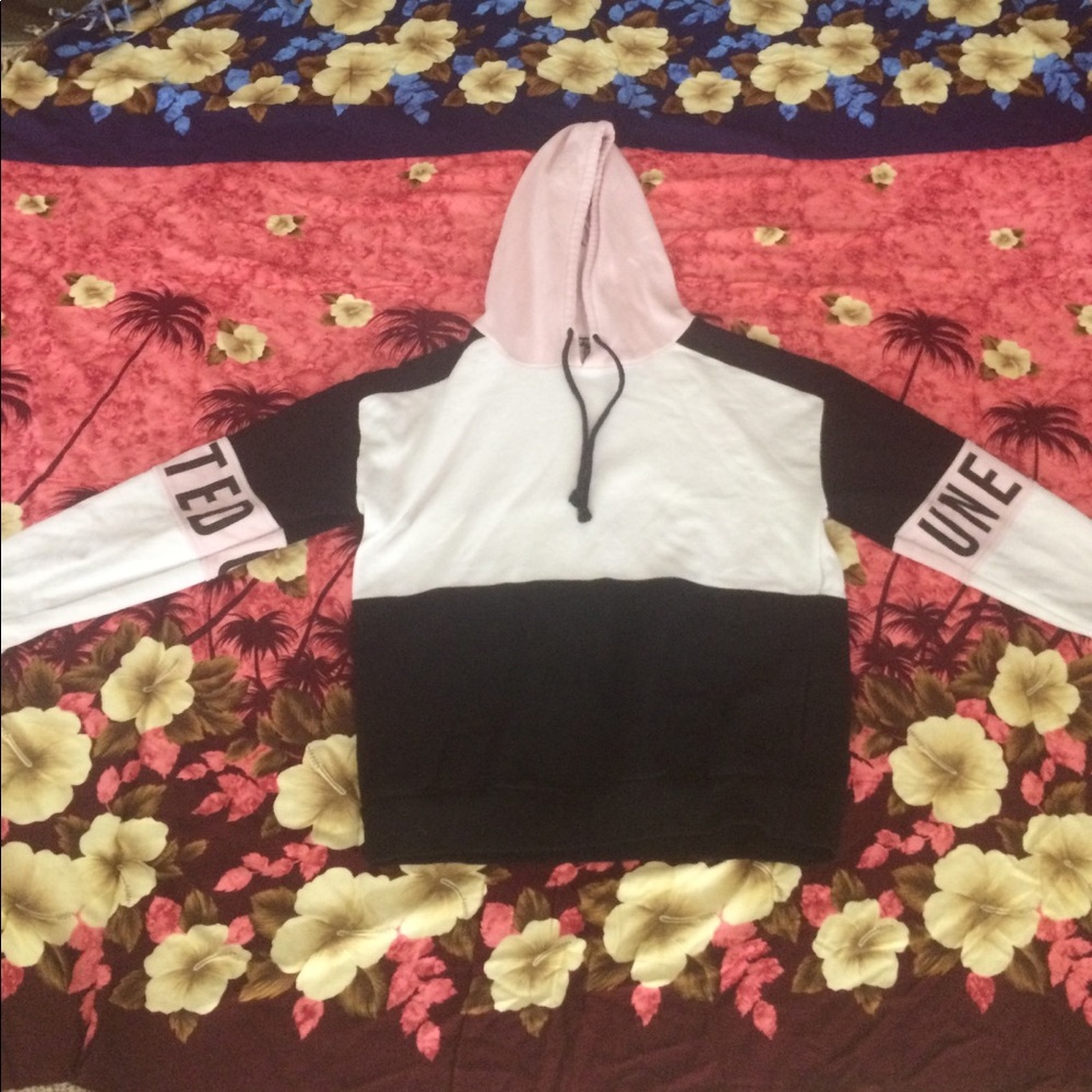 Pink, Black, and White Forever 21 sweater