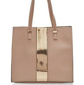 Blush tote with sequins