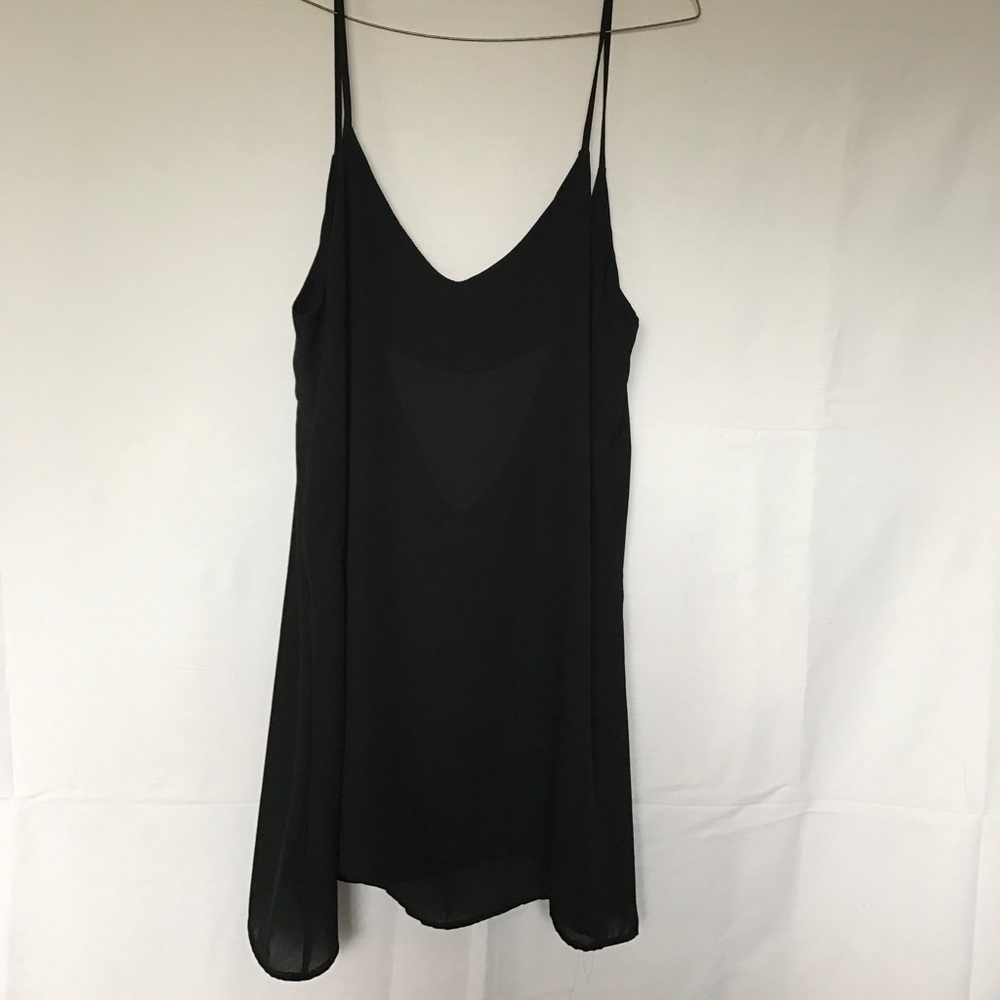 Black backless Brandy Melville silk dress