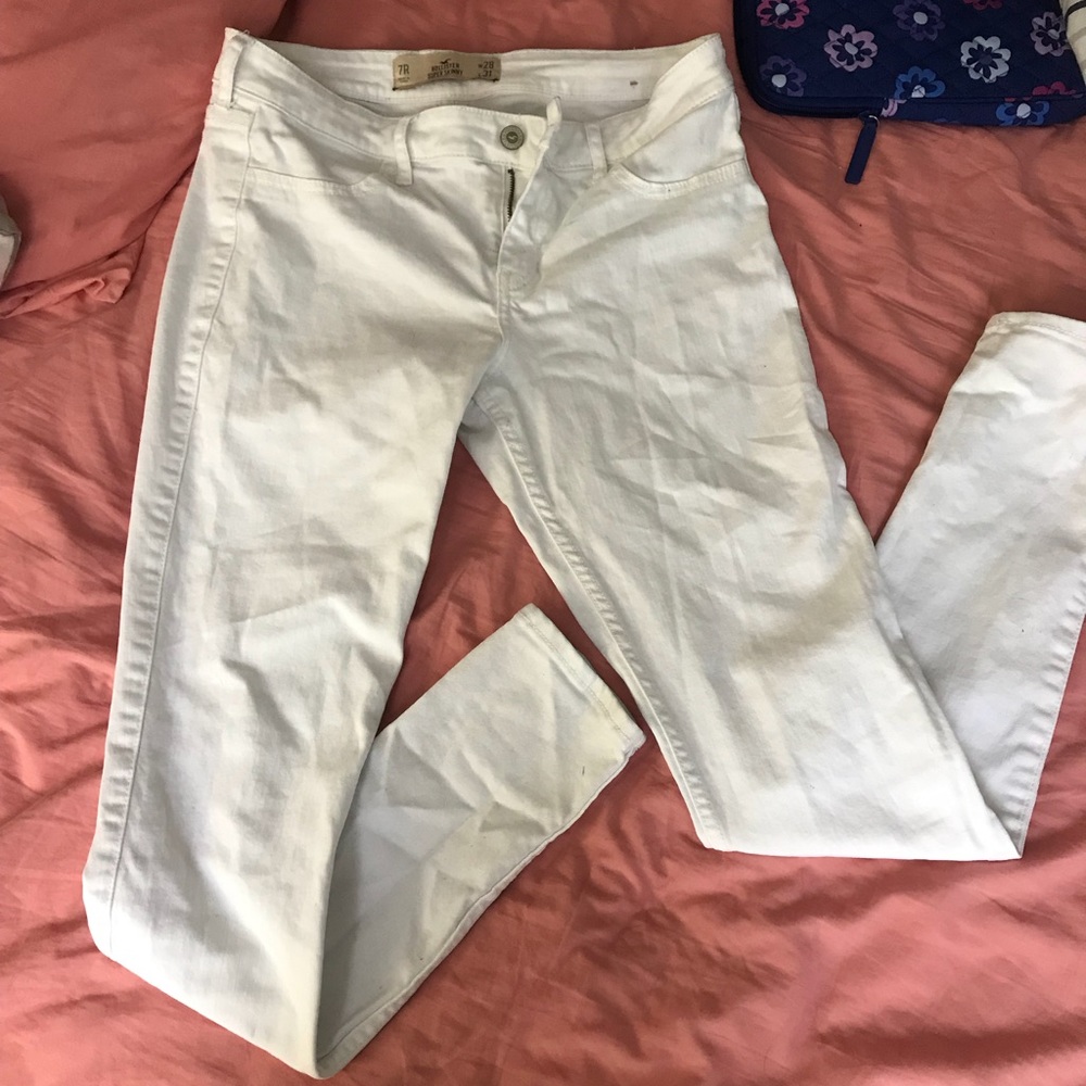 Hollister white jeans