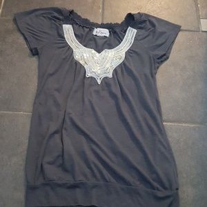 Cute glitter short sleeve