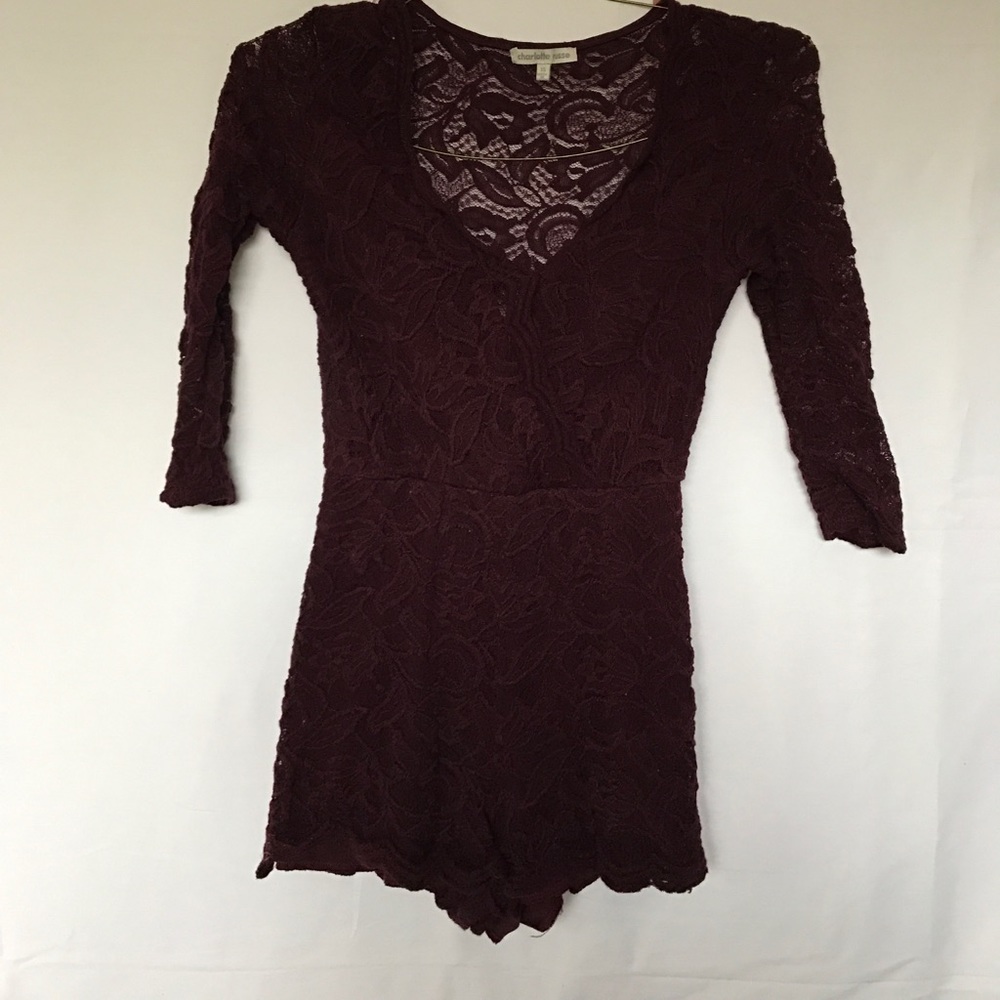 Charlotte Russe purple, vintage design romper