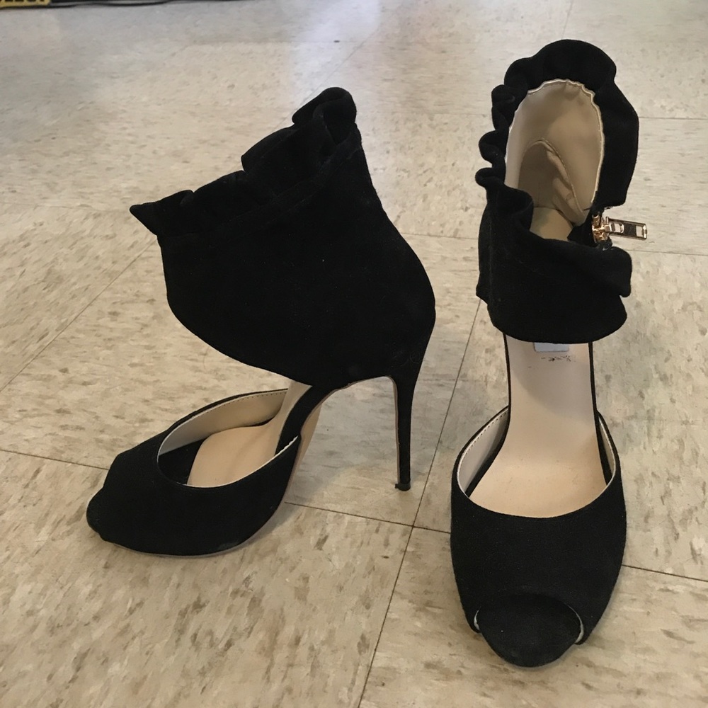 Jimmy Choo black leather high heels