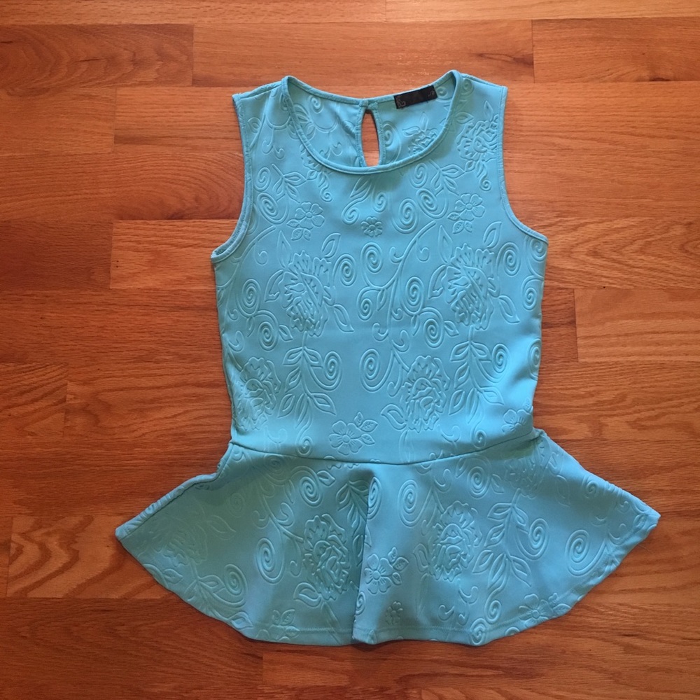 Textured peplum top