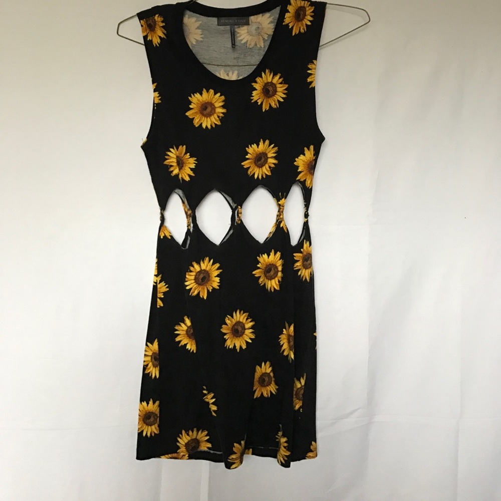 Kendall & Kylie sunflower cut out dress