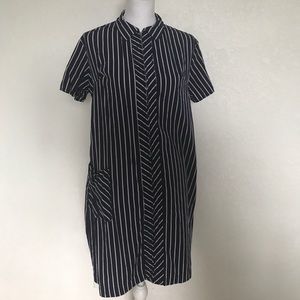 Vintage blue stripe shift dress