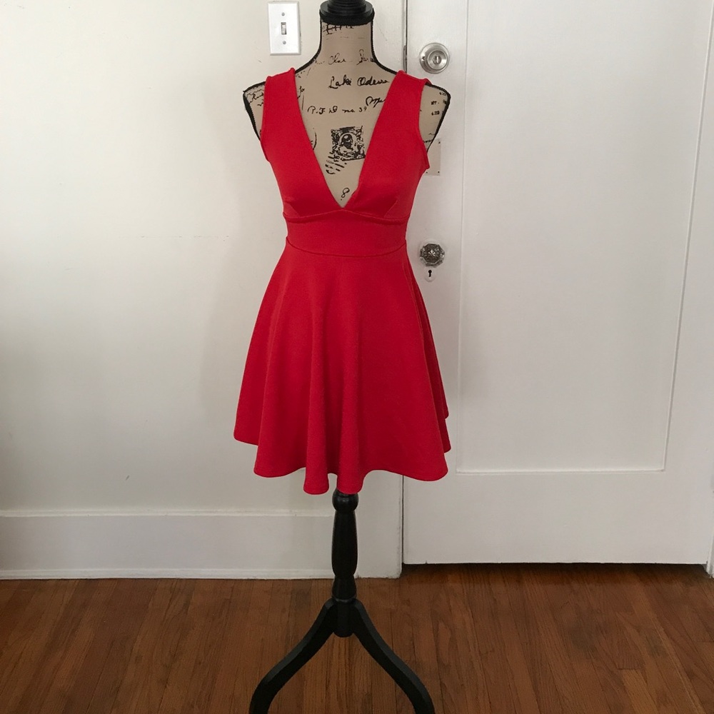 Forever 21 Red Flare Dress