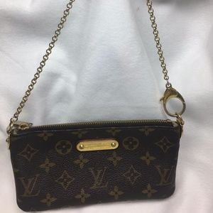 Louise Vuitton Monogram Canvas Milla Clutch MM Bag