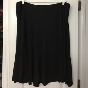 Black Ponte Knit Skirt