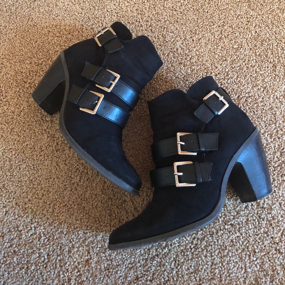 🌟Adorable Black Heeled Ankle Boots