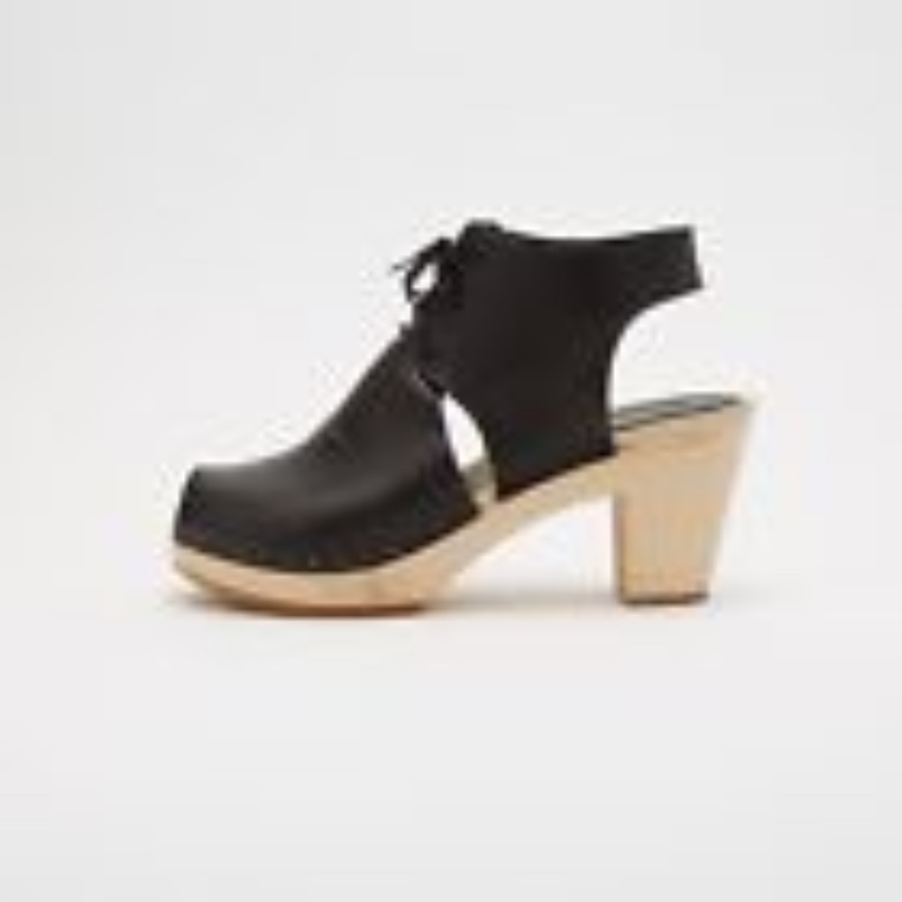 BRYR Swedish Clogs Sofie | Black Leather | Sz 7