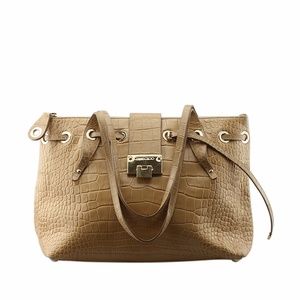 Jimmy Choo Rhea Crocodile Embossed Tote 135596 Jimmy Choo Rhea Crocodile Embossed Tote 135596