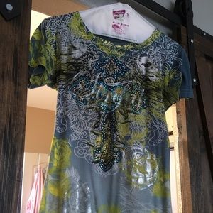 Sinful Brand Rhinestone T-shirt