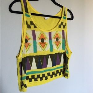 Forever XXI Bright Yellow Crop Forever XXI Bright Yellow Crop