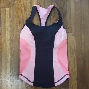Lululemon Coral Colorblock Tank