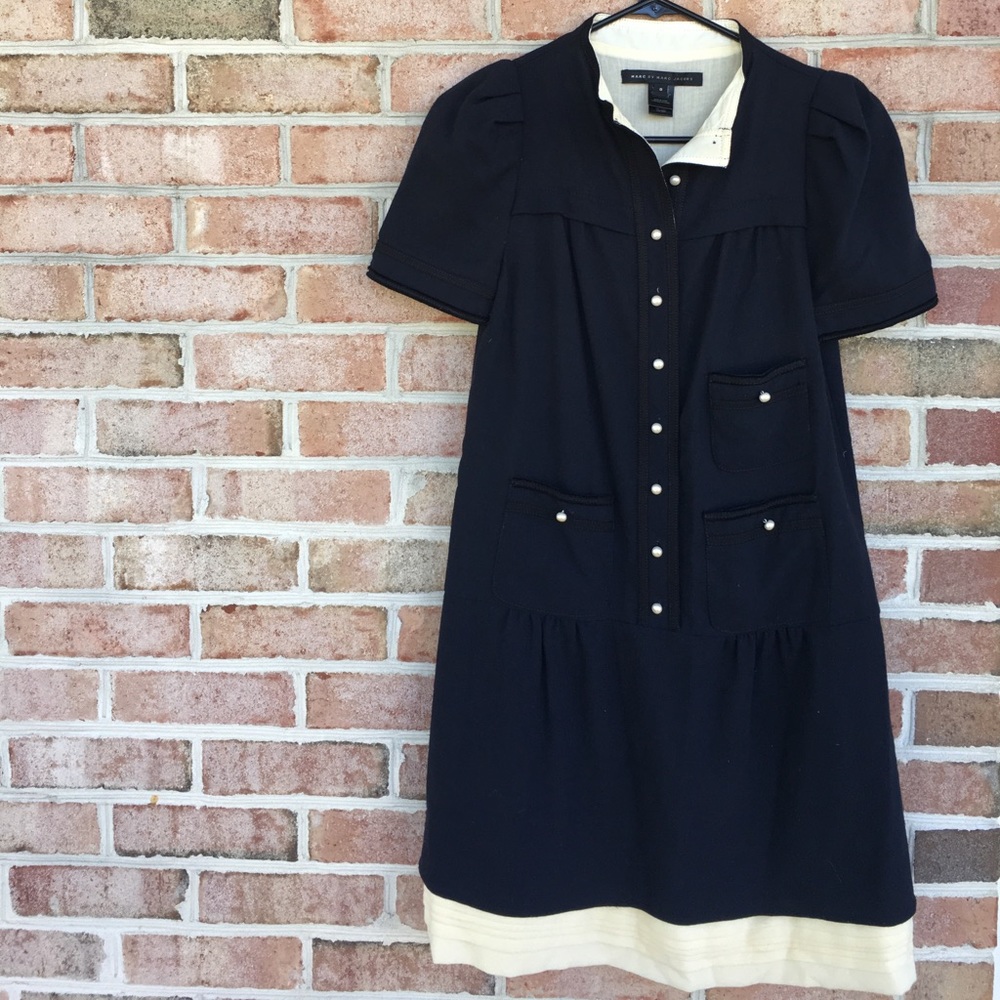 Marc by Marc Jacobs navy Pearl button dress Size 0