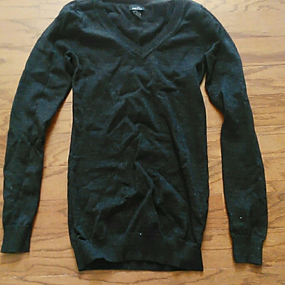 Black glitter long sleeve shirt/sweater