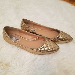 Steve Madden Gold Quilted Flats size 11