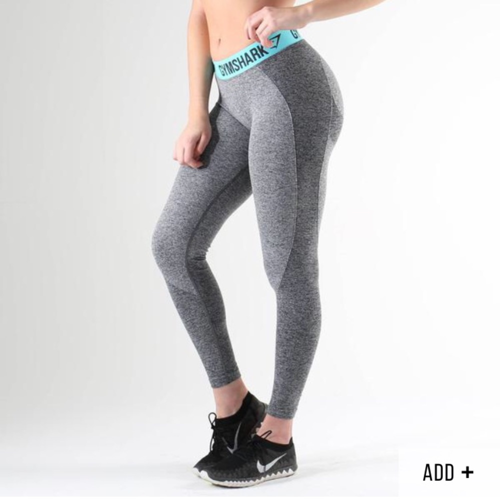 Gymshark Flex Leggings Marl and Turqouise