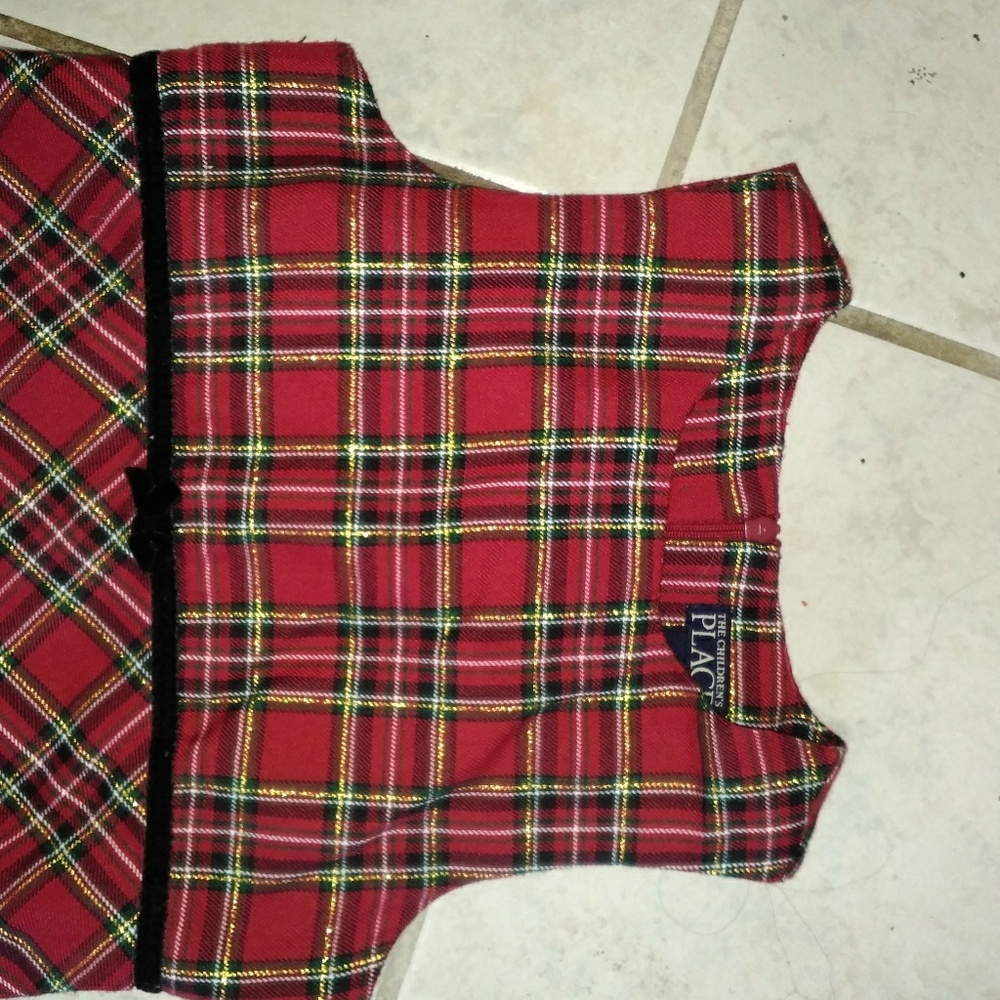 Children's Place red plaid dress Sz 8