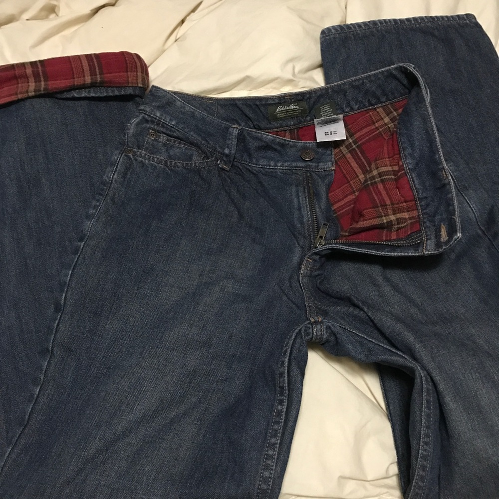 Eddie Bauer flannel lined jeans