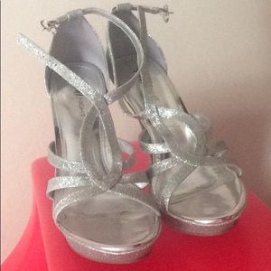 Silver High Heel Shoes