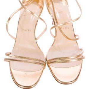 Authentic Christian  Louboutin METALLIC Leather