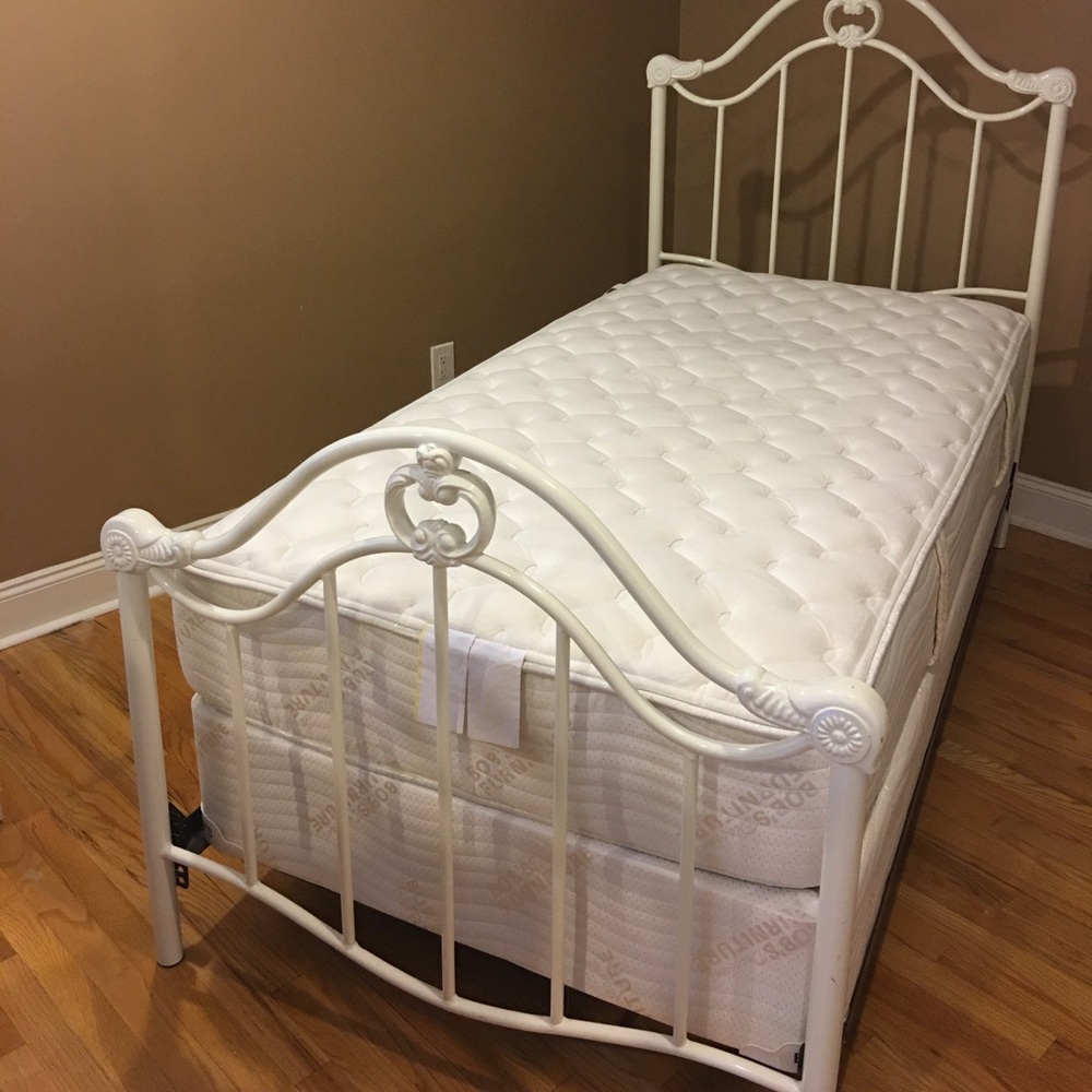 Headboard frame and box spring only Twin size