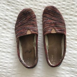 Toms Rust Knit Classics, size 8