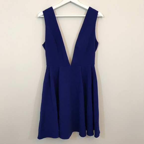 🚫ASOS Deep Plunge Neck Skater Dress - Picture 3 of 6