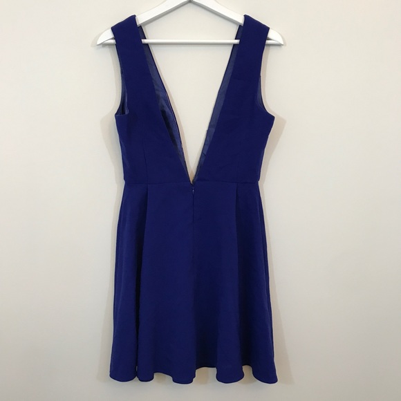 🚫ASOS Deep Plunge Neck Skater Dress - Picture 4 of 6