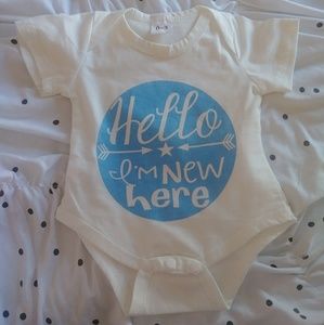 Hello I'm New Here Onesie