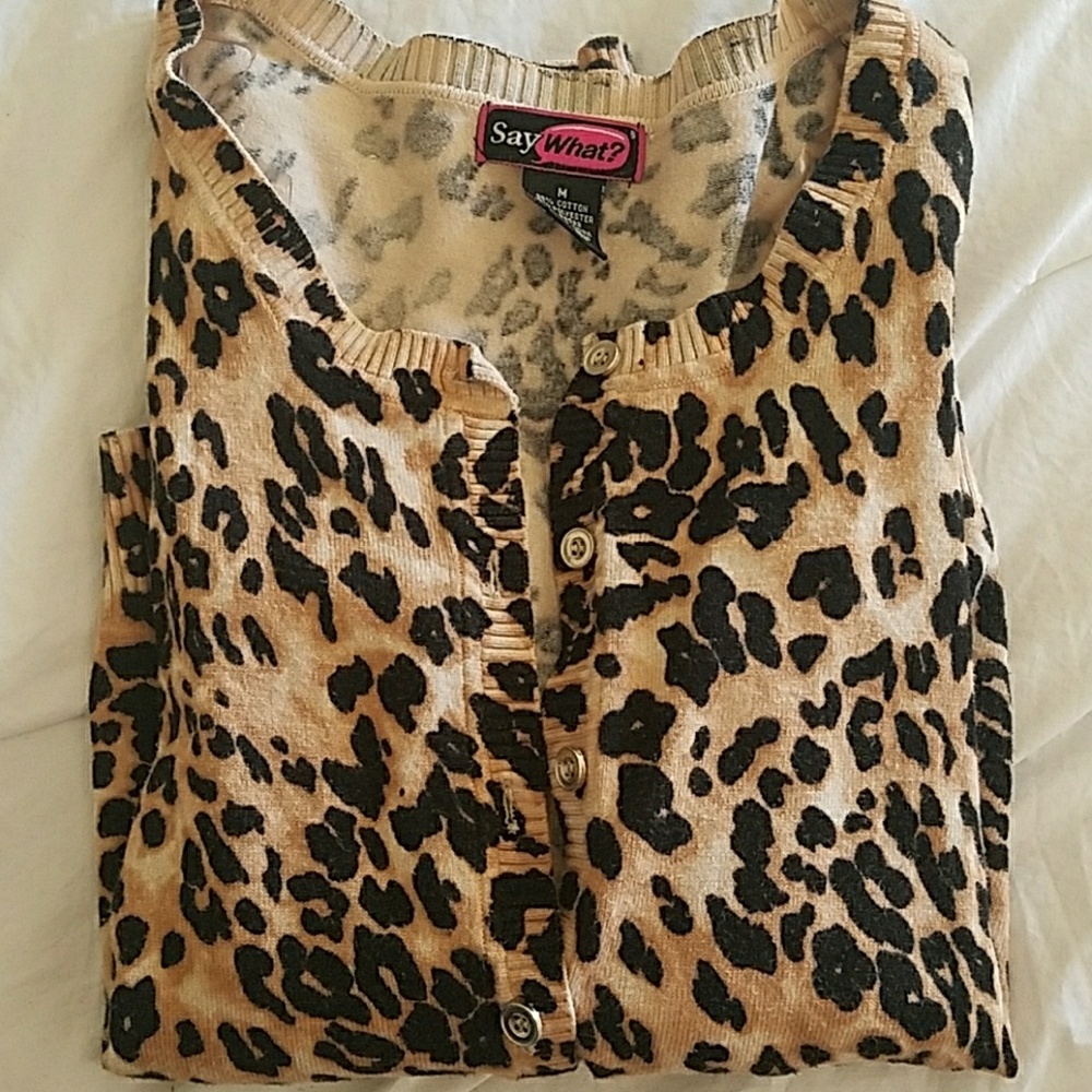 Cheetah print cardigan
