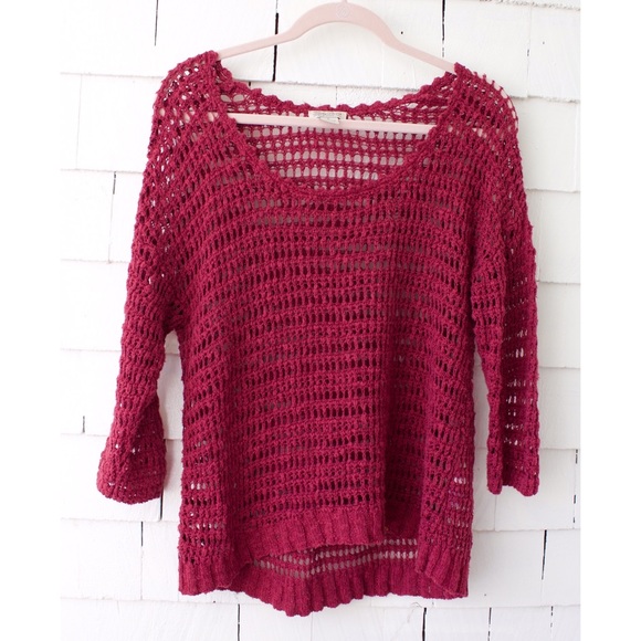 Lucky Brand Tops - 🍀Lucky Brand Crochet Sweater